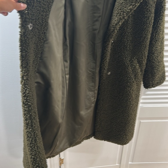 Lucky Brand Olive Teddy Jacket Coat xs - Picture 4 of 5